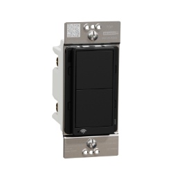 Schneider Electric SQR141U1BKW - Switch, X Series, single pole, 3 way, WiFi connected, black, matte finish