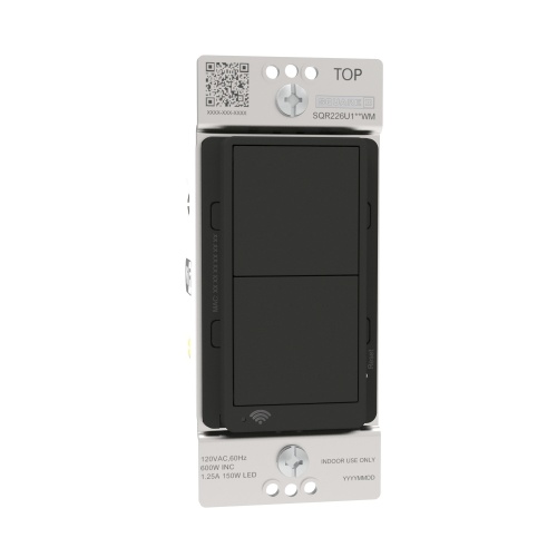 Schneider Electric SQR141U1BKWM Switch, X Series, single pole, 3 way, WiFi, Matter, black