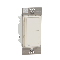 Schneider Electric SQR141U1LAW - Switch, X Series, single pole, 3 way, WiFi connected, light almond, matte finish