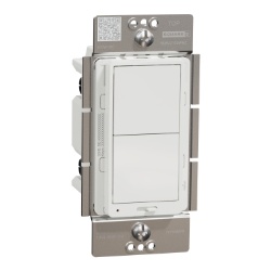 Schneider Electric SQR22102WHZ - Dimmer, X Series, Z-wave Plus energy monitoring, 600W, single pole, 3 way, matte finish, white