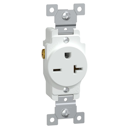Schneider Electric SQR42205WH Socket-outlet, X Series, 20A, 250V, standard, single,