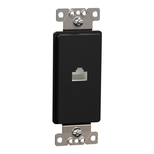 Schneider Electric SQR87601BK - Data socket, X Series, RJ45, Cat 6, UTP, black, matte finish
