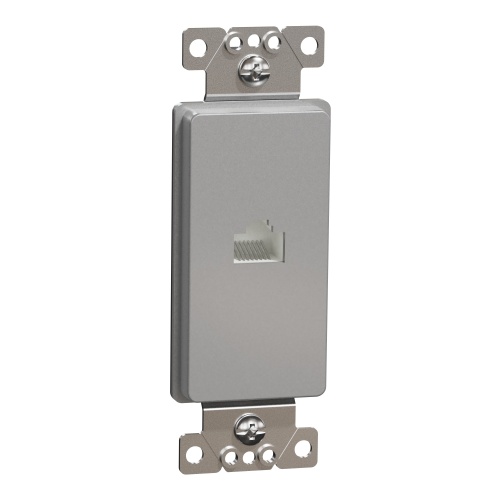 Schneider Electric SQR87601GY - Data socket, X Series, RJ45, Cat 6, UTP, gray, matte finish