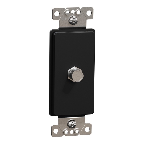 Schneider Electric SQR87C01BK - TV socket, X Series, CATV, F connector, 1 gang, black, matte finish