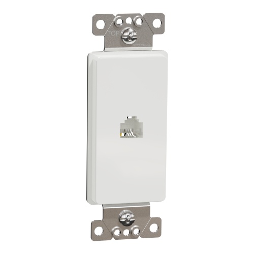 Schneider Electric SQR87T01WH - Telephone socket, X Series, RJ11 (4P4C), 1 gang, white, matte finish