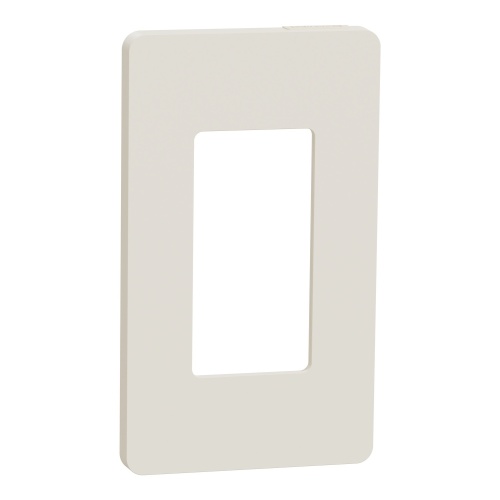Schneider Electric SQWP141001LA - Cover frame, X Series, 1 gang, screwless, light almond, matte finish