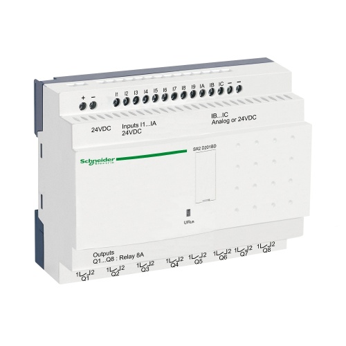 Schneider Electric SR2D201BD compact smart relay Zelio Logic - 20 I O - 24 V DC - no clock - no display