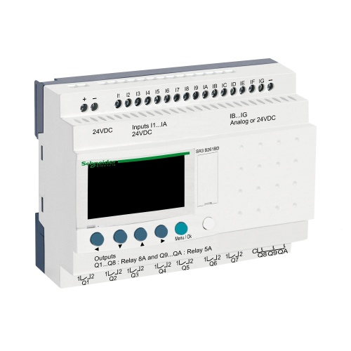 Schneider Electric SR3B261BD modular smart relay Zelio Logic - 26 I O - 24 V DC - clock - display