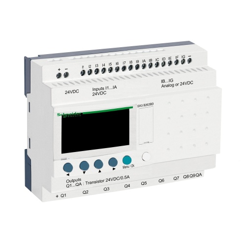 Schneider Electric SR3B262BD modular smart relay Zelio Logic - 26 I O - 24 V DC - clock - display