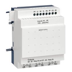 Schneider Electric SR3XT141FU discrete I/O extension module - 14 I O - 100..240 V AC - for Zelio Logic