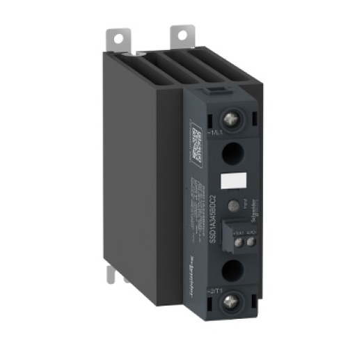 Schneider Electric SSD1A345M7C2 Solid State Relay - 45A, DIN rail mount, zero voltage switching, input 90...280 V AC DC, output 48...600 V AC