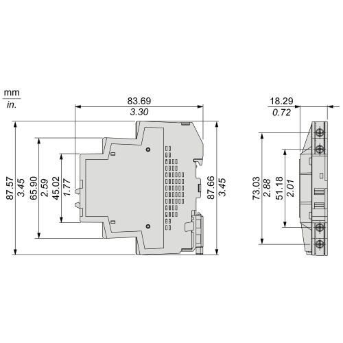 Schneider Electric SSM1A112BDR Solid State Relay - 12A, DIN rail mount, random swtching, input 4 to 32V DC, output 24 to 280V AC
