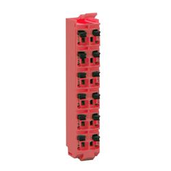 Schneider Electric TM5ACTB52FS Safety coded terminal block - 12 contacts - red - quantity 1