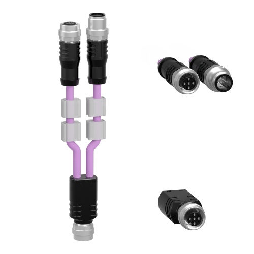 Schneider Electric TM7ACYCJ - CANopen bus cable, Modicon TM7, CAN Y with 2 x M12 conectors