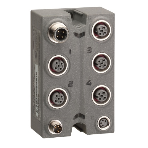 Schneider Electric TM7BAM4VLA - Analog I/O expansion block, Modicon TM7, IP67, 2 AI/2AO, +/-10 V, M12 connector