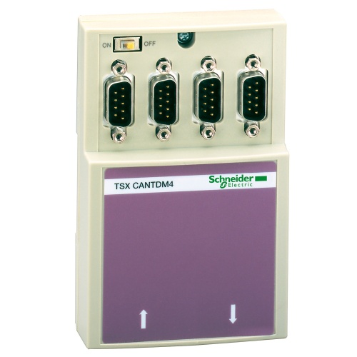 Schneider Electric TSXCANTDM4 IP20 CANopen tap junction box - 1 screw terminal block and 4 SUB-D9