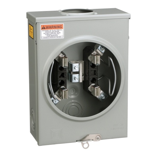 Schneider Electric UTRS101B Meter Socket - 125 Amp, 600 VAC, 4 Jaws, NEMA 3R