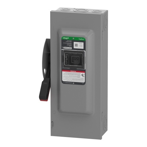 Schneider Electric VH223BGL Heavy Duty Safety Switch - 100 Amp, Two Pole, 250 VDC,240 VAC
