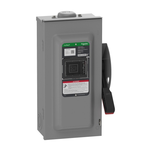 Schneider Electric VH223NRB Heavy Duty Safety Switch - 100 Amp, Two Pole, 250 VDC,240 VAC