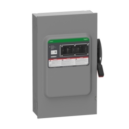Schneider Electric VHU3612AWKGL Heavy Duty Safety Switch - 30 Amp, Three Pole, 600 VAC, 600 VDC