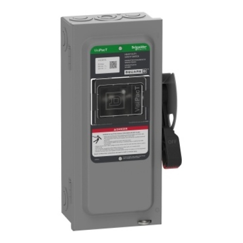 Schneider Electric VHU361GL Heavy Duty Safety Switch - 30 Amp, Three Pole, 600 VAC, 600 VDC