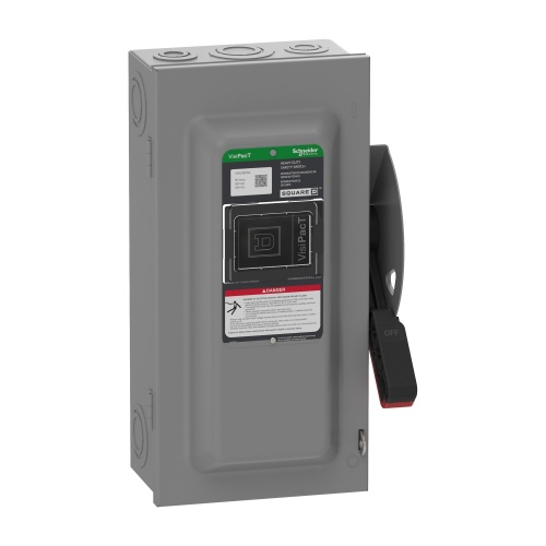 Schneider Electric VHU362GL Heavy Duty Safety Switch - 60 Amp, Three Pole, 600 VAC, 600 VDC