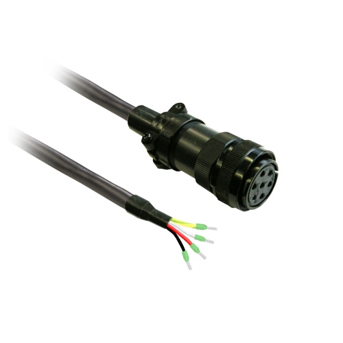 Schneider Electric VW3M5D6AR50 power cable 5m shielded 4x 6mm², BCH2 MIL connector
