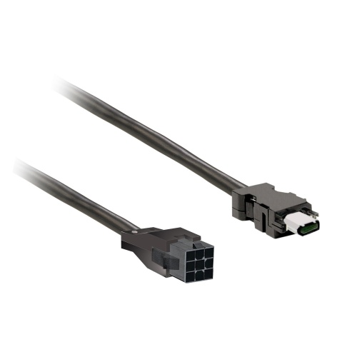 Schneider Electric VW3M8D1AR15 encoder cable 1,5m shielded, leads connection for BCH2.B/.D/.F, CN2 plug