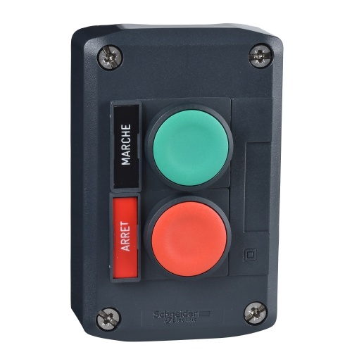Schneider Electric XALACS2 dark gray station - 2 pushbuttons Ø22 1NO + 1NC