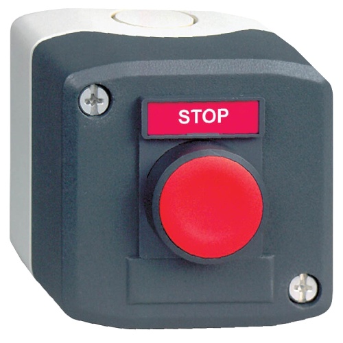 Schneider Electric XALD111H29H7 dark gray station - 1 red flush pushbutton Ø22 spring return 1NO "Stop"