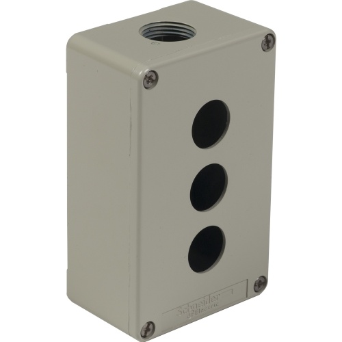 Schneider Electric XAPG29703 die-cast empty control station - XAP-G -Ø 22 mm - 3 cut-outs