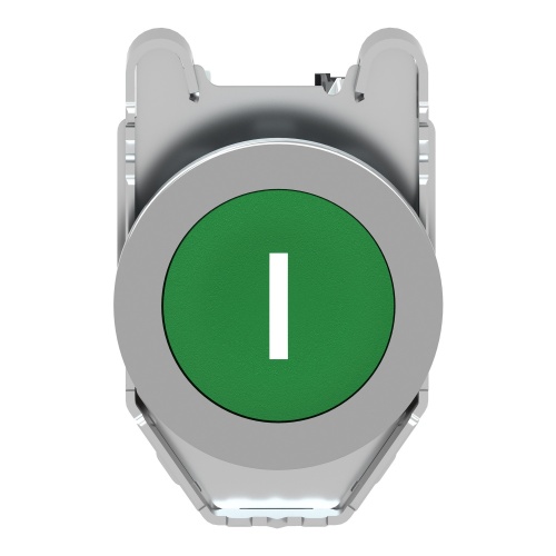 Schneider Electric XB4FA3311 - Harmony XB4, Round, Chromium Plated Metal, Green flush, I white)