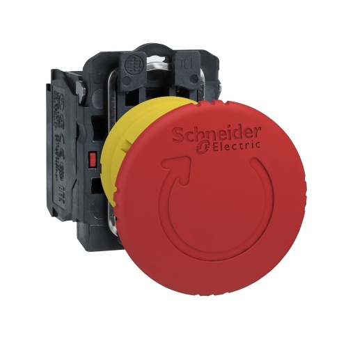 Schneider Electric XB5AS8442 red Ø40 Emergency stop, switching off pushbutton Ø22 latching turn release 1NC