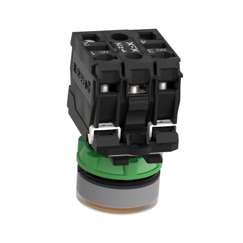 Schneider Electric XB5AW35G5C0 - Harmony XB5, Round, Plastic, Orange flush, unmarked