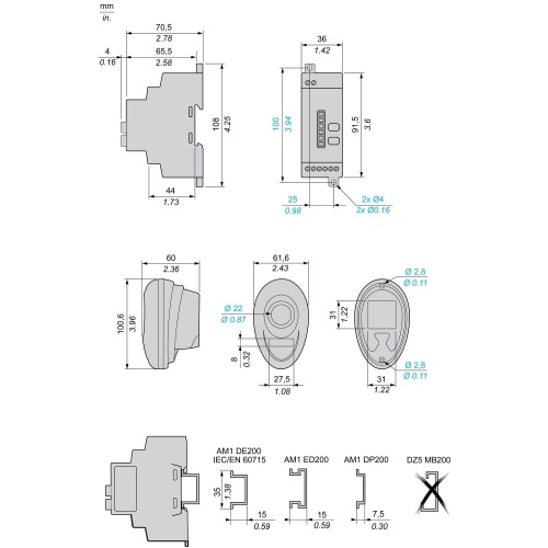 Schneider Electric XB5RMA04 Pack SPS - XB5 - plastic handy box - progammable receiver - 24..240 V AC/DC