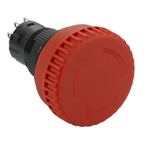 Schneider Electric XB6ETI523P Harmony 16 mm Round Red Plastic Emergency Stop Illuminated Mushroom 2 NC Monolithic Complete Product