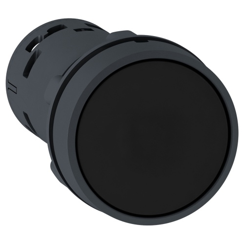 Schneider Electric XB7NA21 Harmony 22 mm Round Black Plastic Push Button Non-Illuminated Flush 1 NO Monolithic Complete Product