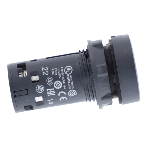 Schneider Electric XB7NA65 Harmony 22 mm Round Blue Plastic Push Button Non-Illuminated Flush 1 NC + 1 NO Monolithic Complete Product