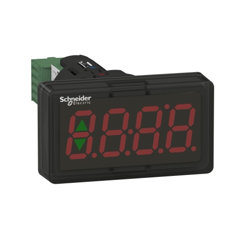 Schneider Electric XBH1AA0R4 Digital panel meter, plastic, black, Ø22, 4 digit red LED display, 4...20 mAmp input