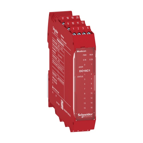 Schneider Electric XPSMCMDO0016C1 - 16 digital output PL c, SIL1 expansion modules with screw term