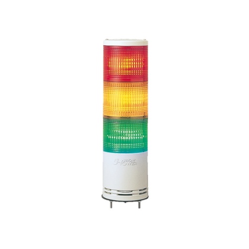 Schneider Electric XVC1B3K Monolithic tower light, red-orange-green, 100mm, base mounting, steady or flashing, without buzzer, IP54, 24 V DC