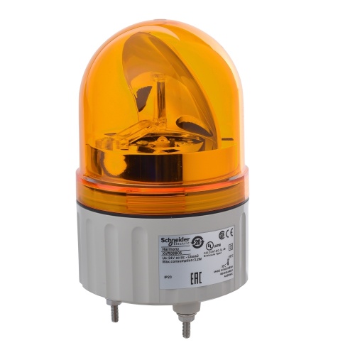Schneider Electric XVR08B05 Rotating beacon, 84 mm, orange, without buzzer, 24 V AC DC