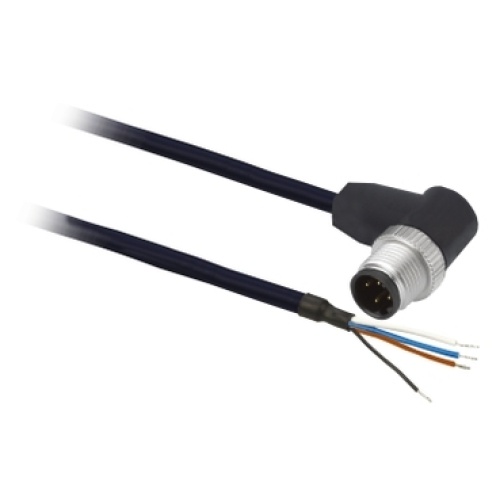Schneider XZCPV51V3L1 Screw-on Elbowed male connector M12 4 pins Pre-wired connectors