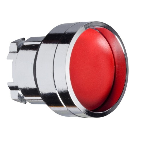 Schneider Electric ZB4BA46 Harmony 22 mm Round Red Chromium plated metal Push Button Non-Illuminated Recessed Modular Head