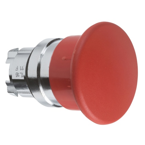 Schneider Electric ZB4BC4 Harmony 22 mm Round Red Chromium plated metal Mushroom Button Non-Illuminated Mushroom Modular Head