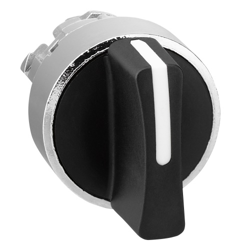 Schneider Electric ZB4BD7 black selector switch head Ø22 3-position spring return