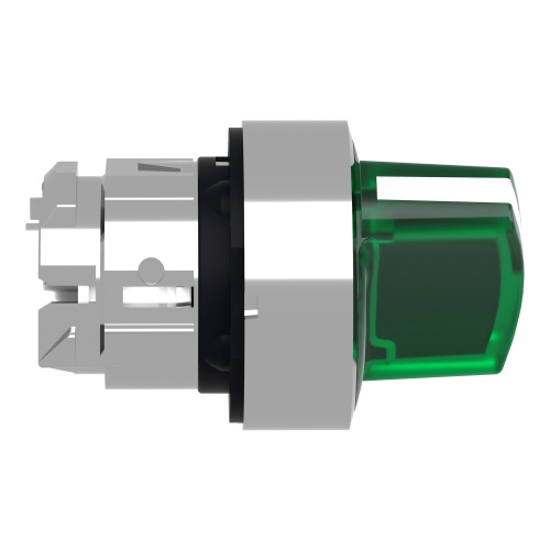 Schneider Electric ZB4BK1233 Harmony, 22mm Push Button, illuminated selector switch head, 2 position, maintained, green, unmarked