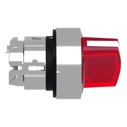 Schneider Electric ZB4BK1243 red illuminated selector switch head Ø22 2-position stay put