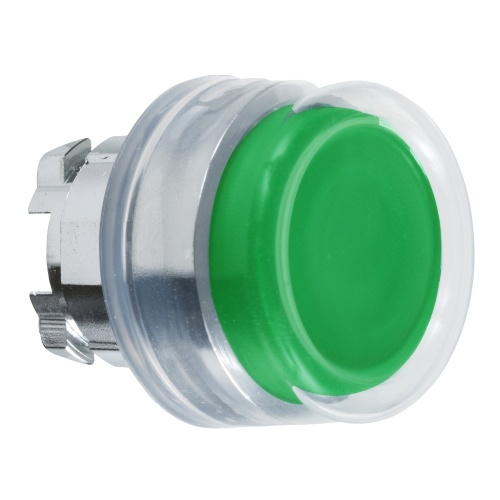 Schneider Electric ZB4BP3 Harmony 22 mm Round Green Chromium plated metal Push Button Non-Illuminated Projected Modular Head