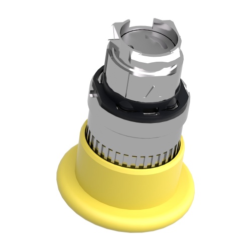 Schneider Electric ZB4BT5 Harmony 22 mm Round Yellow Chromium plated metal Mushroom Button Non-Illuminated Mushroom Modular Head